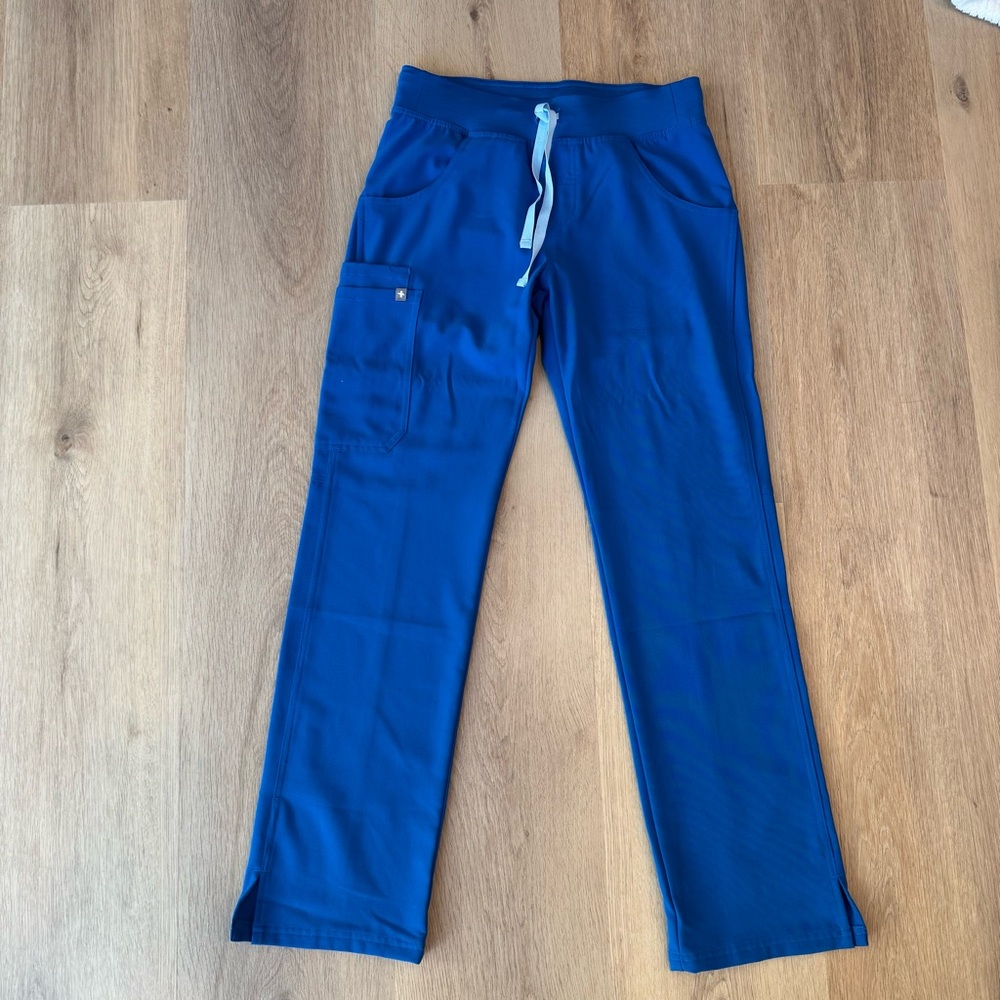 Figs Kate Carbo Pants Technical Collection Royal Blue Scrubs Size XS